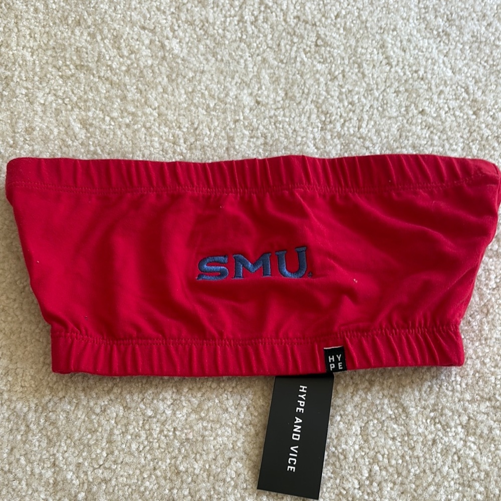 Red SMU Tube Top by Hype and Vice